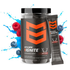 MTN OPS Ignite glass showing crisp energy for workouts
