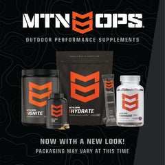MTN OPS Magnum Vanilla protein shake pouring into glass reveals smooth texture.