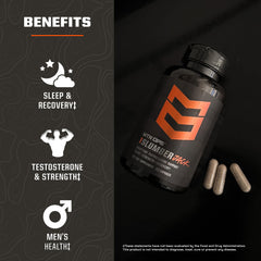 MTN OPS Slumber Jack capsules closeup showing ashwagandha, GABA and melatonin blend.