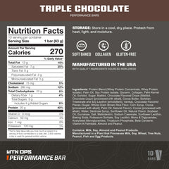Close-up of MTN OPS Mudslide bar texture showing creamy chocolate for a satisfying snack