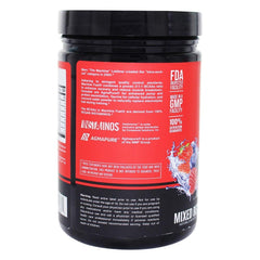 MTS Nutrition Machine Fuel mixed berry label highlights vegan ingredients and BCAA benefits.