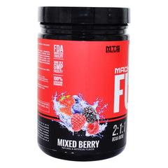 MTS Nutrition Machine Fuel mixed berry pour supports quick post-workout replenishment.