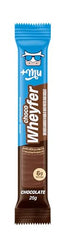 Mu Chocowheyfer chocolate protein bars showcase crispy texture appealing to shoppers