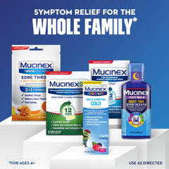 Berry-flavored Mucinex liquid image indicating flavor designed for kids