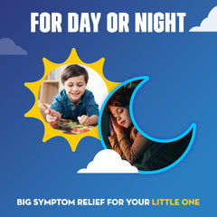 Mucinex Children’s Multi-Symptom bottle front label highlighting alcohol-free formula