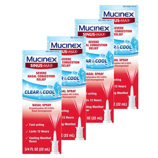 Mucinex nasal-spray cooling-menthol demonstrates fast decongestion relief for easier breathing