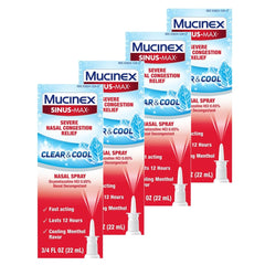 Mucinex nasal-spray cooling-menthol demonstrates fast decongestion relief for easier breathing