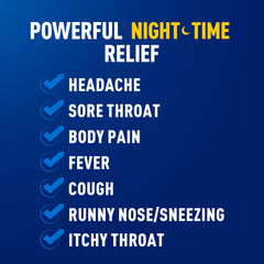 Mucinex Rapid Clear daytime caplets packaging highlighting headache relief for travel and errands.