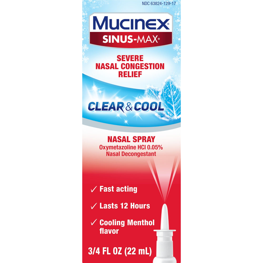 Adult user applying Mucinex Sinus-Max with supervision.