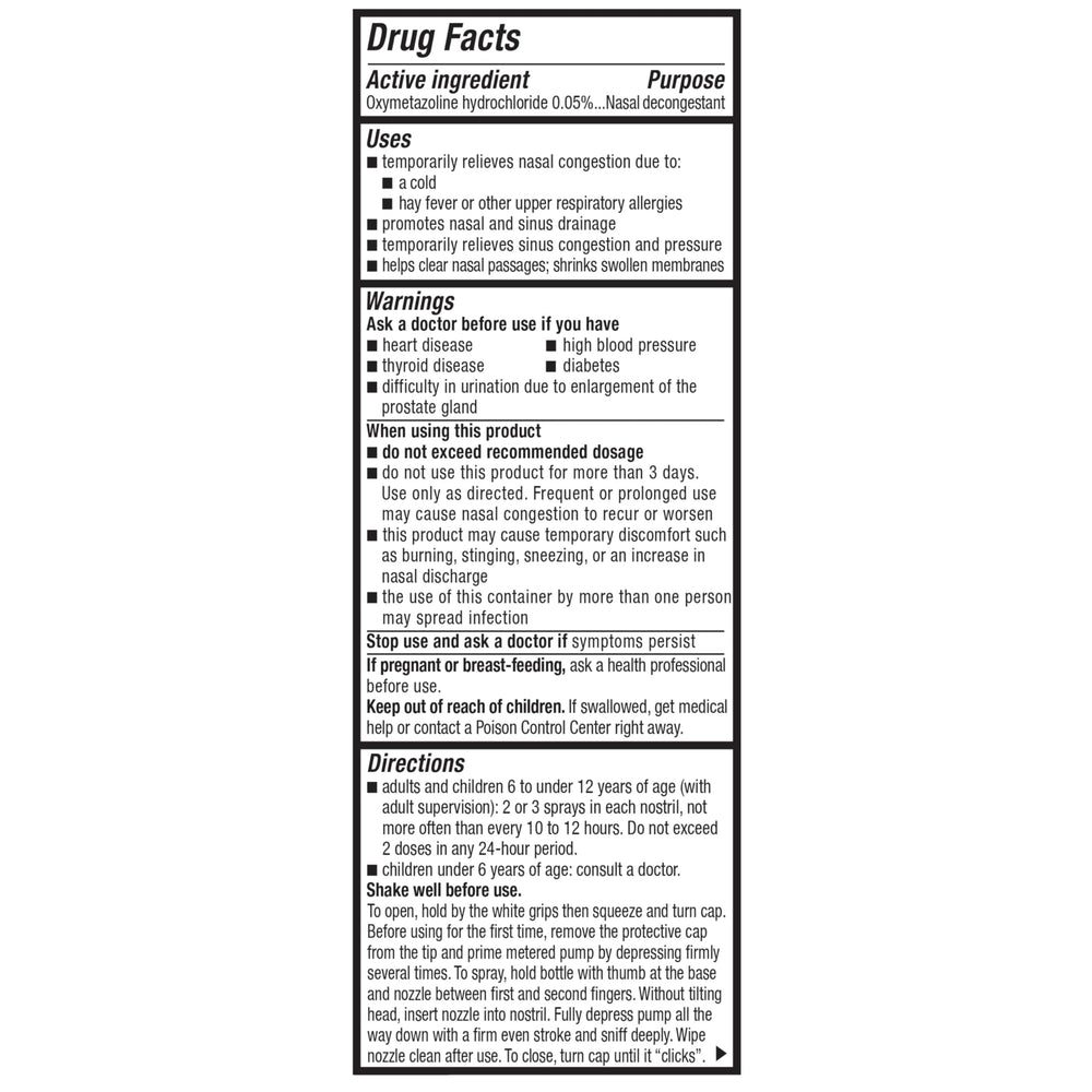 Mucinex Sinus-Max nasal spray mist demonstrating rapid relief potential.