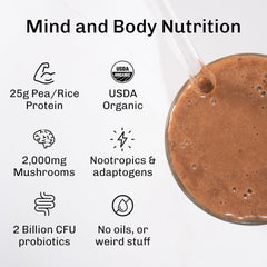 MUDWTR Nourish canister front view showcasing organic plant-based nutrition