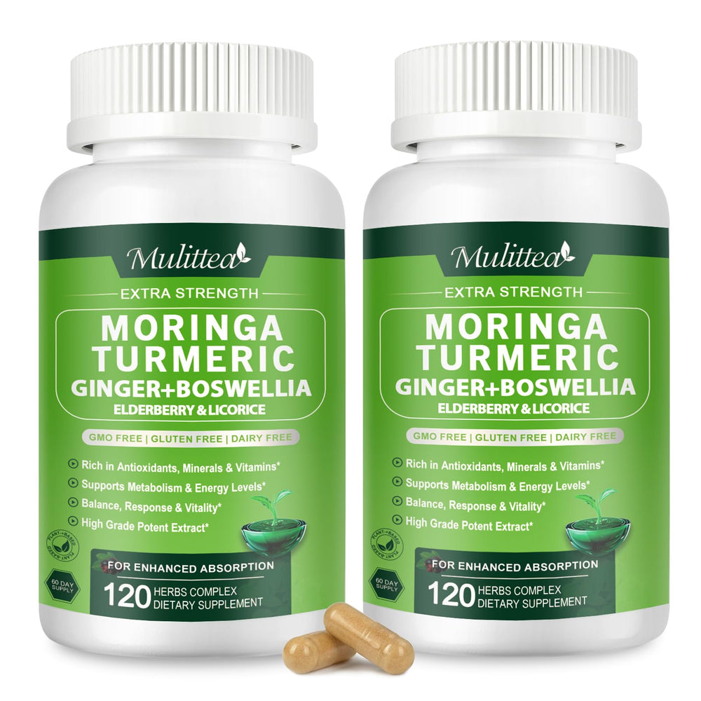 Mulittea Moringa capsules bottle front for daily wellness