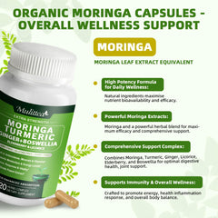 Mulittea Moringa capsules pack open for daily use