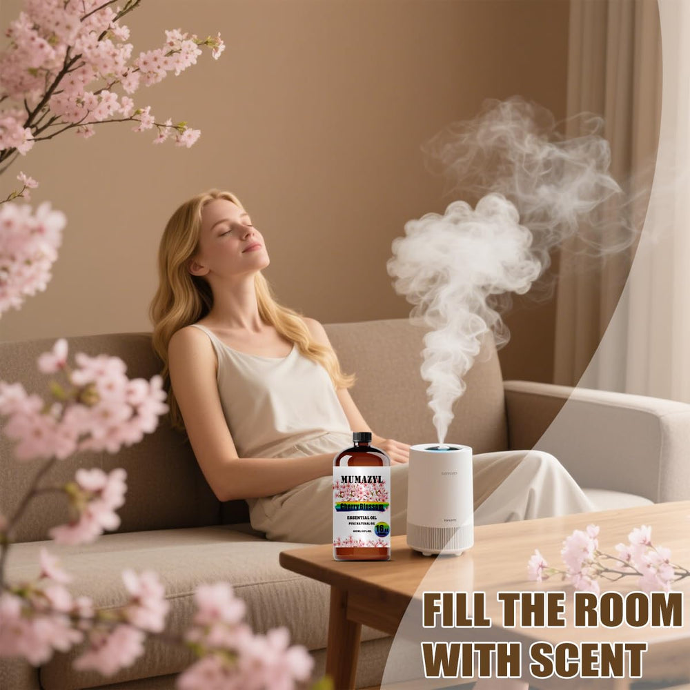 Diffuser use of MUMAZYL Cherry Blossom Oil for room aroma.