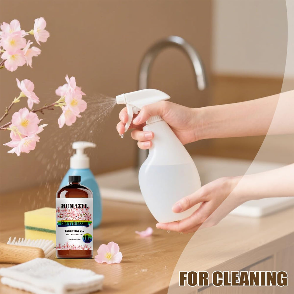 Room fragrance enhancement with MUMAZYL Cherry Blossom Oil gift box.