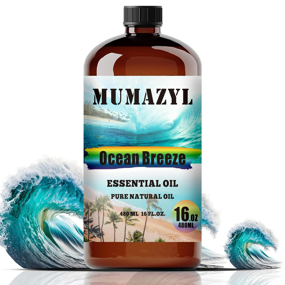 MUMAZYL Ocean Breeze diffuser setup creates fresh room ambiance.