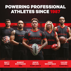 MUSASHI bar highlighting 2:1:1 BCAA ratio for amino acid intake