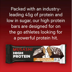 MUSASHI bar ingredients panel highlighting whey protein isolate.