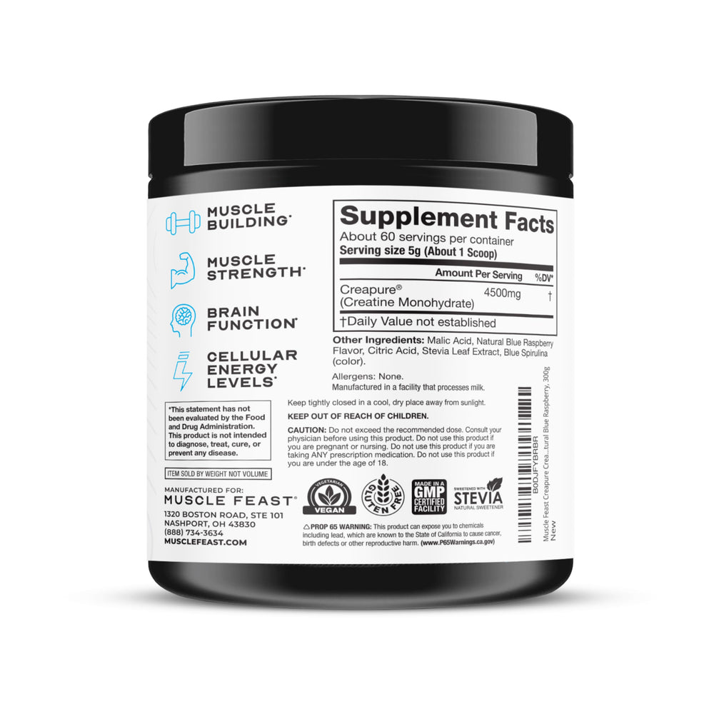 Routine-ready Muscle Feast Creapure powder for training days