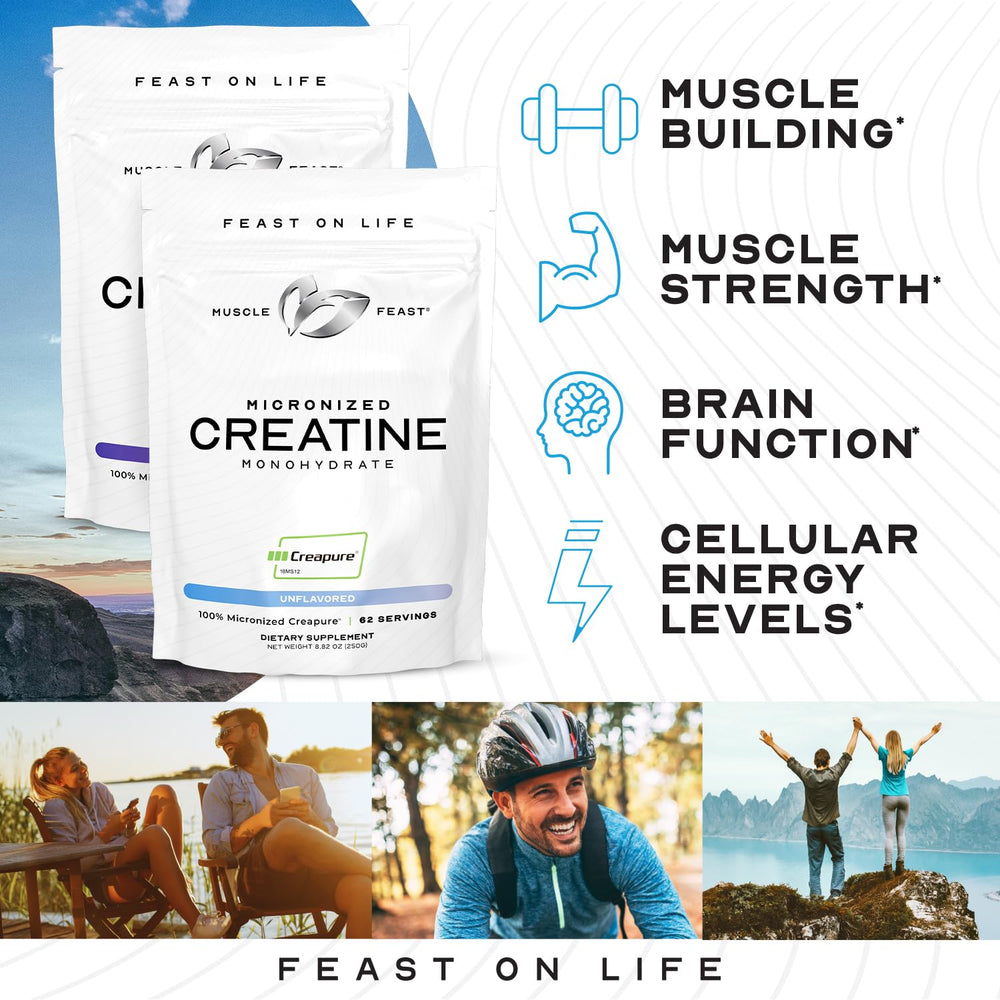 Muscle Feast Creapure German quality badge signals trusted purity for athletes.