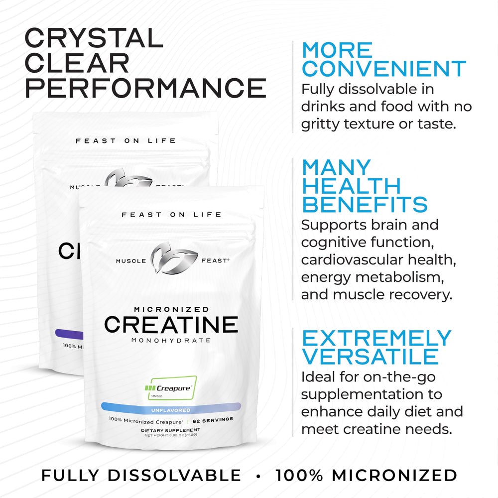 Muscle Feast Creapure Watermelon powder poured into glass for easy mixing during training.