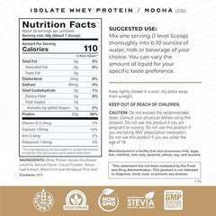 Muscle Feast grass-fed whey isolate label closeup highlighting gluten-free ingredients