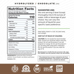 Muscle Feast Hydrolyzed Whey scoop showing convenient serving size for post-workout use.