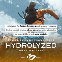 Muscle Feast packaging shows a modern label design.