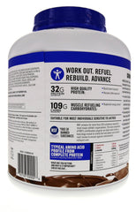 Muscle Milk Gainer chocolate label with NSF Certified for Sport.