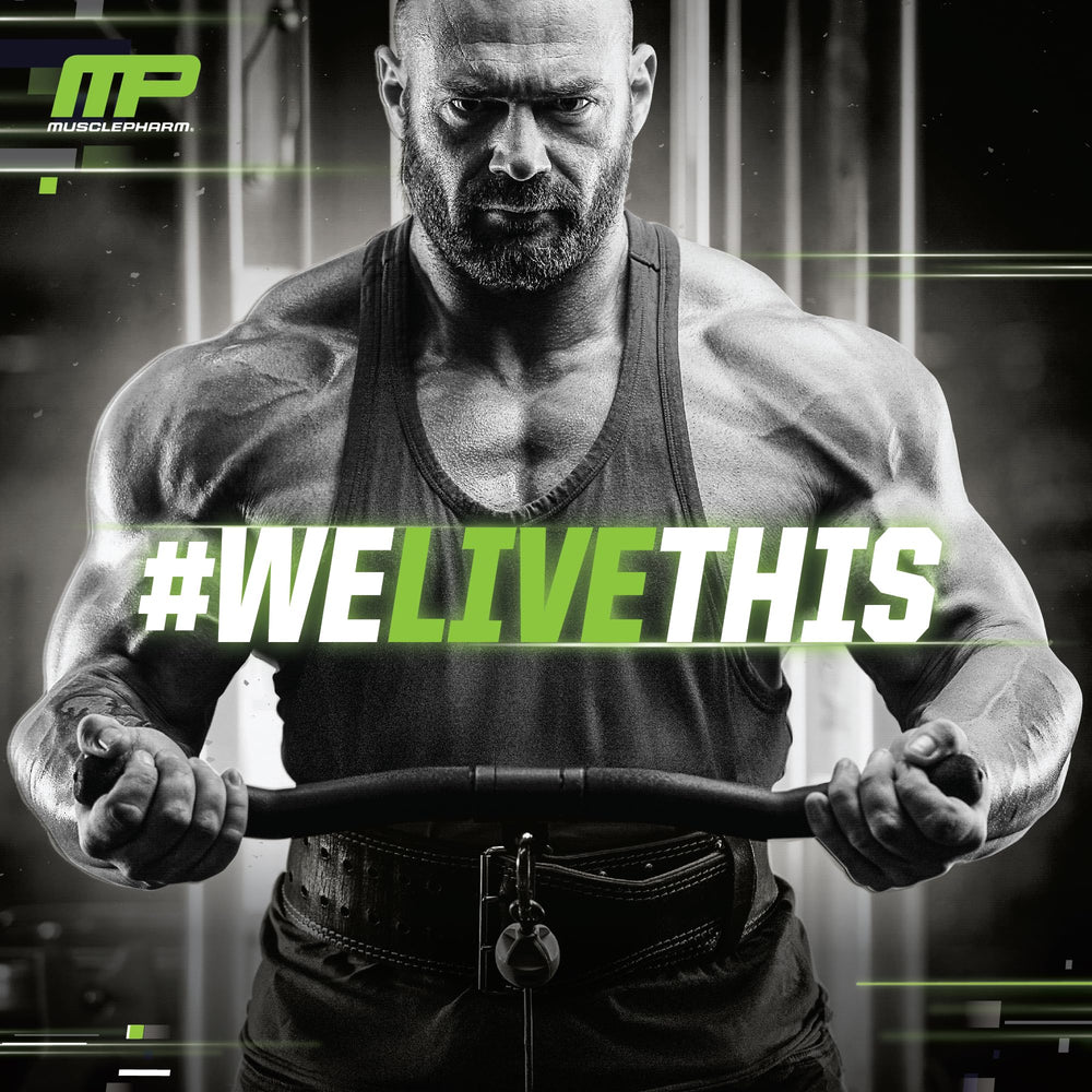MusclePharm Combat Protein Powder mixed with water delivers a chocolate flavor.