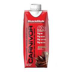 MuscleMeds Carnivor RTD on shelf presents gluten-free protein option.