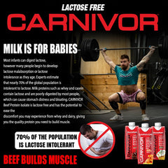 Glass of Carnivor RTD vanilla cupcake shows high-protein beverage