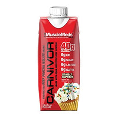 Nutrition panel of Carnivor RTD vanilla cupcake confirms 40 g protein