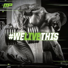 Finished Fruit Punch MusclePharm Assault shake in a glass after mixing.