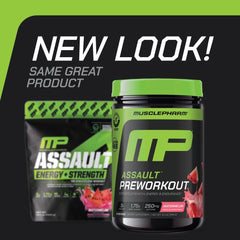 MusclePharm Assault Watermelon scoop showing serving size for quick pre-workout use