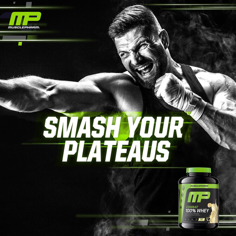 MusclePharm Combat ingredients list highlighting whey isolates and concentrates