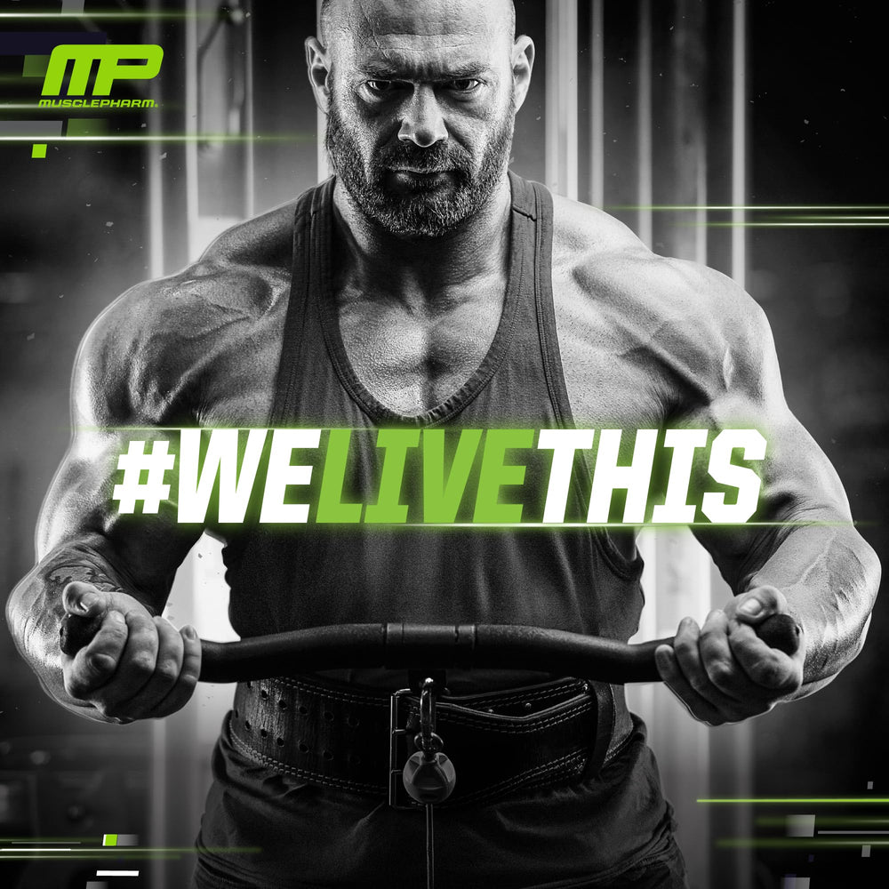 MusclePharm Combat Cookies N Cream tub back view showcases sturdy packaging