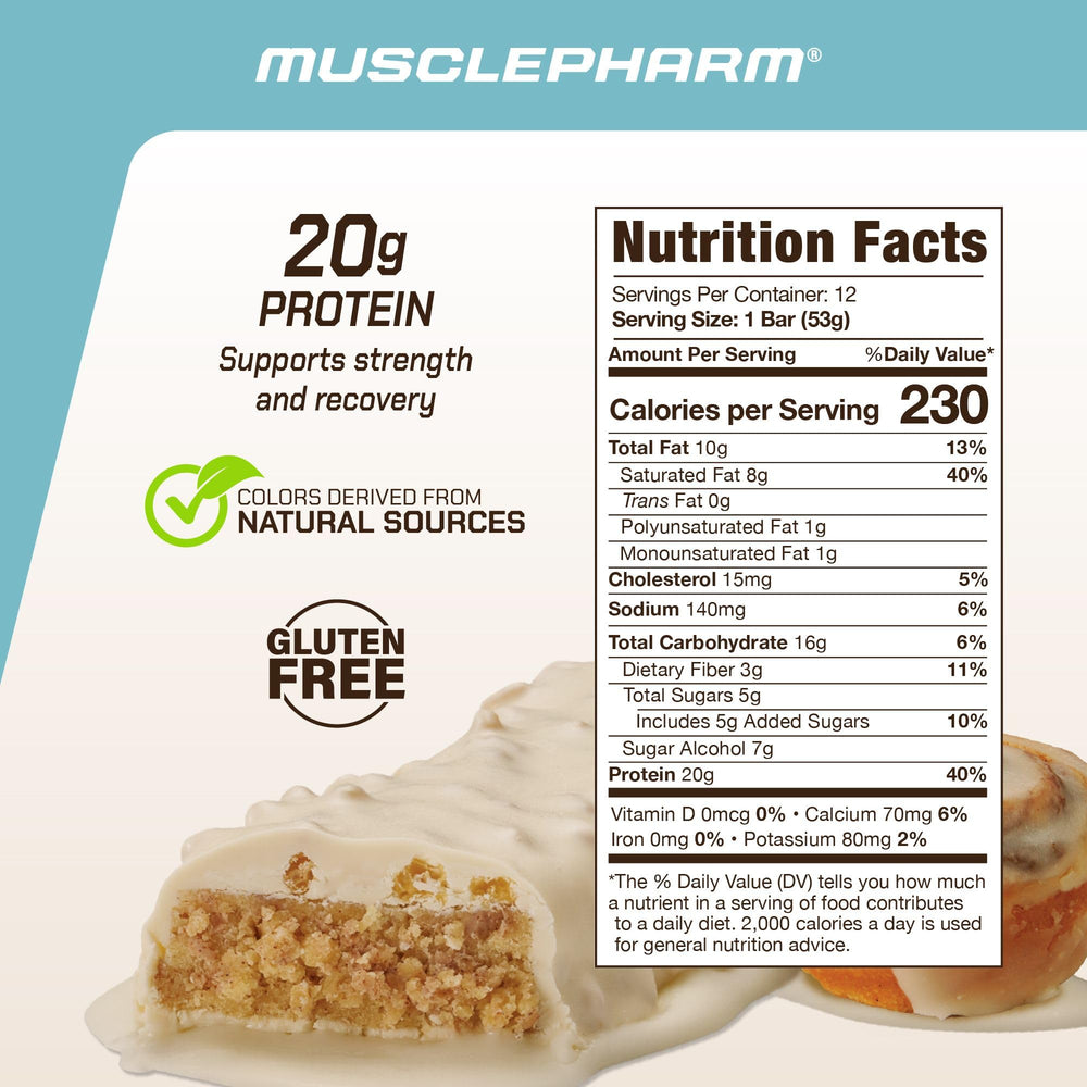 Close-up texture reveals chewy and crispy layers in Cinnamon Roll bar