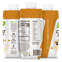 Salted caramel MusclePharm Combat Ready bottle in a lifestyle setting.