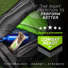 Ingredients panel of MusclePharm Combat Sport Bar highlighting chicory root fiber.