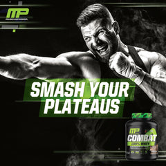 MusclePharm Combat Whey gluten-free badge underscores dietary flexibility