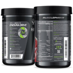 MusclePharm Endura-Drive athlete training session with supplement visible.