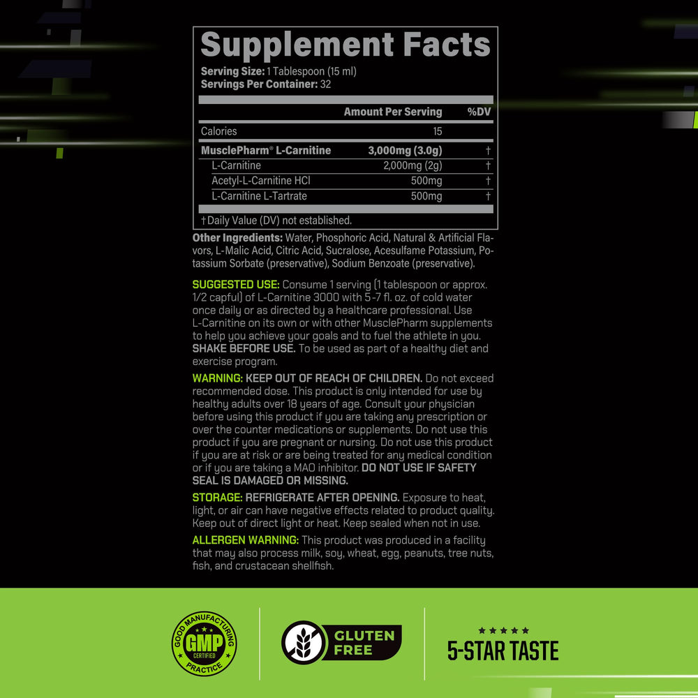 L-Carnitine 3000 liquid measurement showing precise serving for metabolism support