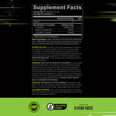 MusclePharm L-Carnitine 3000 measuring spoon shows serving size for pre-workout energy