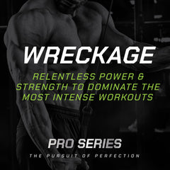 MusclePharm WRECKAGE powder in water demonstrates clean flavor release.