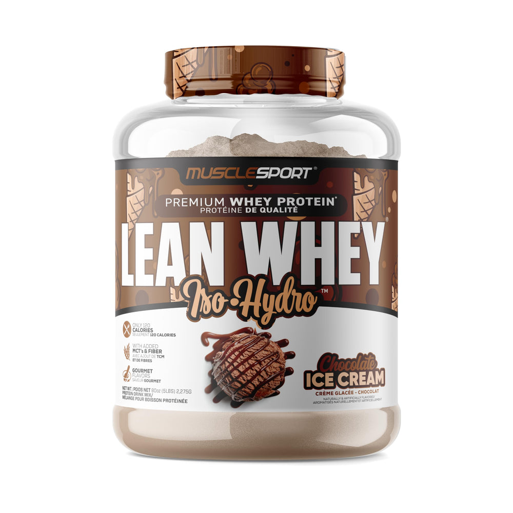 Ingredients label shows whey isolate and hydrolysate composition.