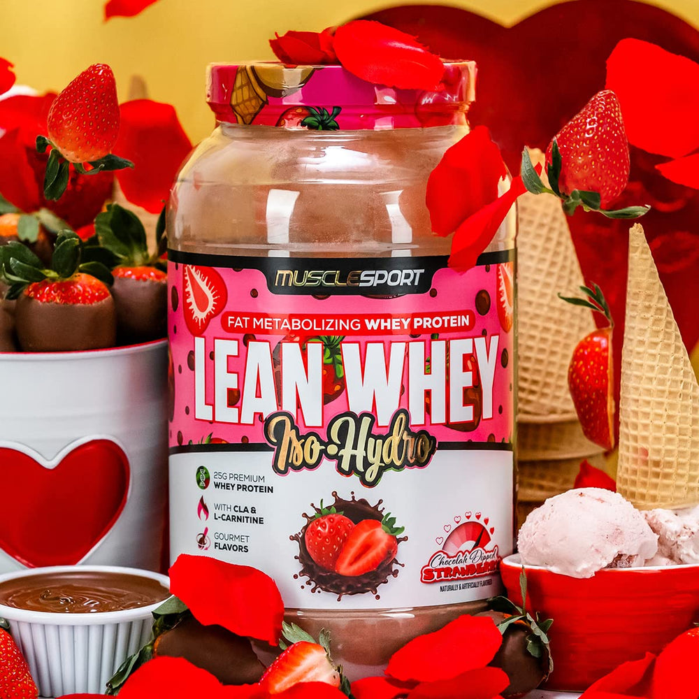 Musclesport Lean Whey Revolution ingredients panel highlights isolates and hydrolysate