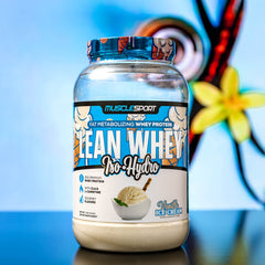 Musclesport Lean Whey Revolution scoop highlights convenient 25g protein serving