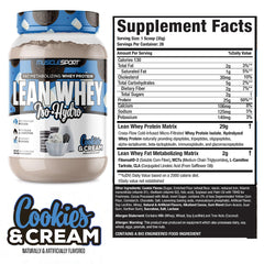 Scoop of Lean Whey Revolution highlighting 25g protein per serving in a convenient shake.