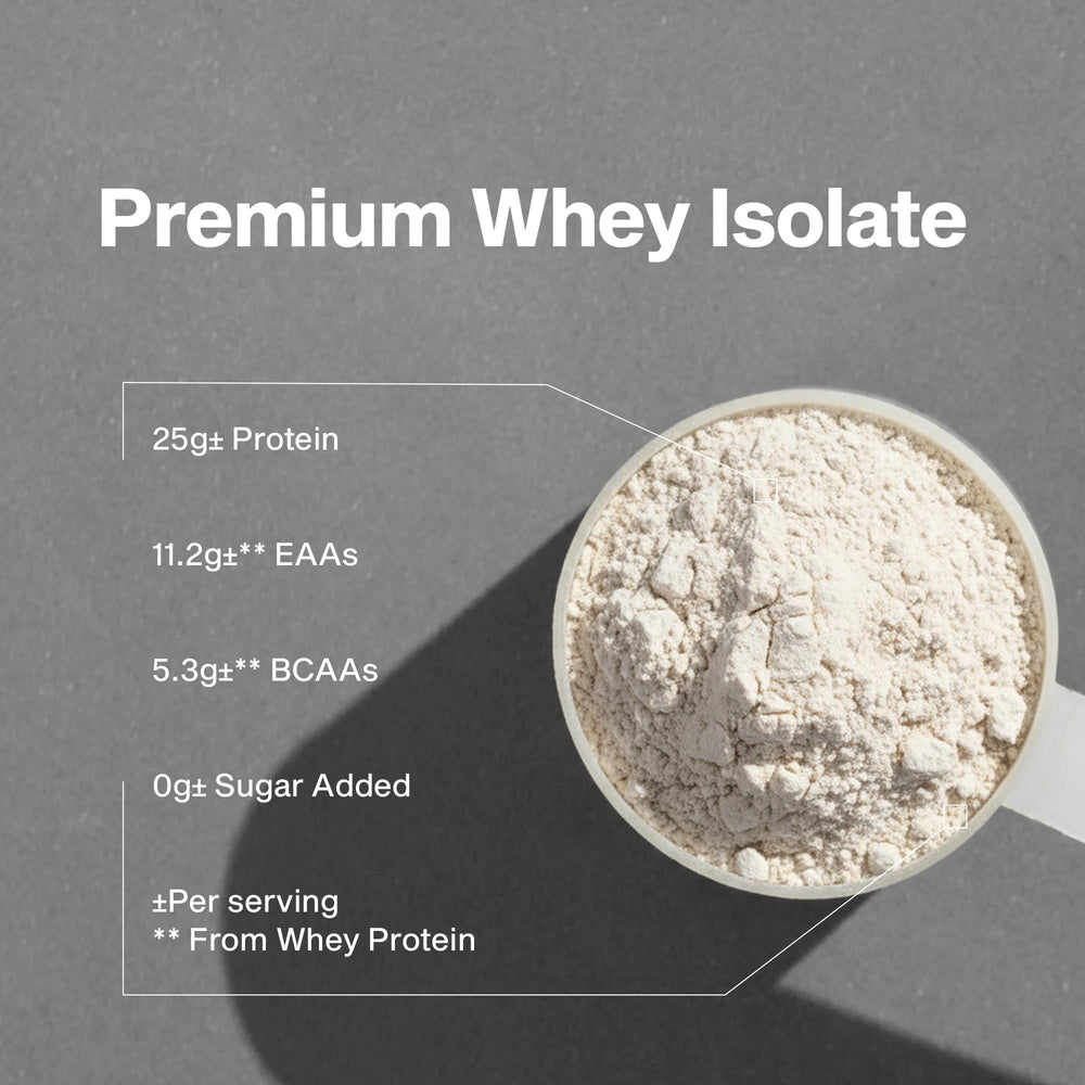 Shaker bottle with IsoWhey Vanilla mixed for a smooth shake.
